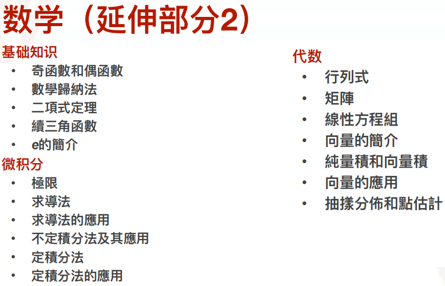 DSE | 数学延伸M1/M2怎么选？哪些学生适合修读呢？