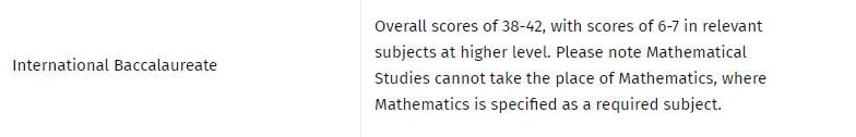 想要上英国 G5， IB math 能选 SL 吗?