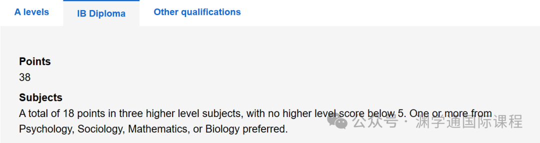 2025年【心理学】专业英国TOP10大学申请要求：A-Level/IB/语言！