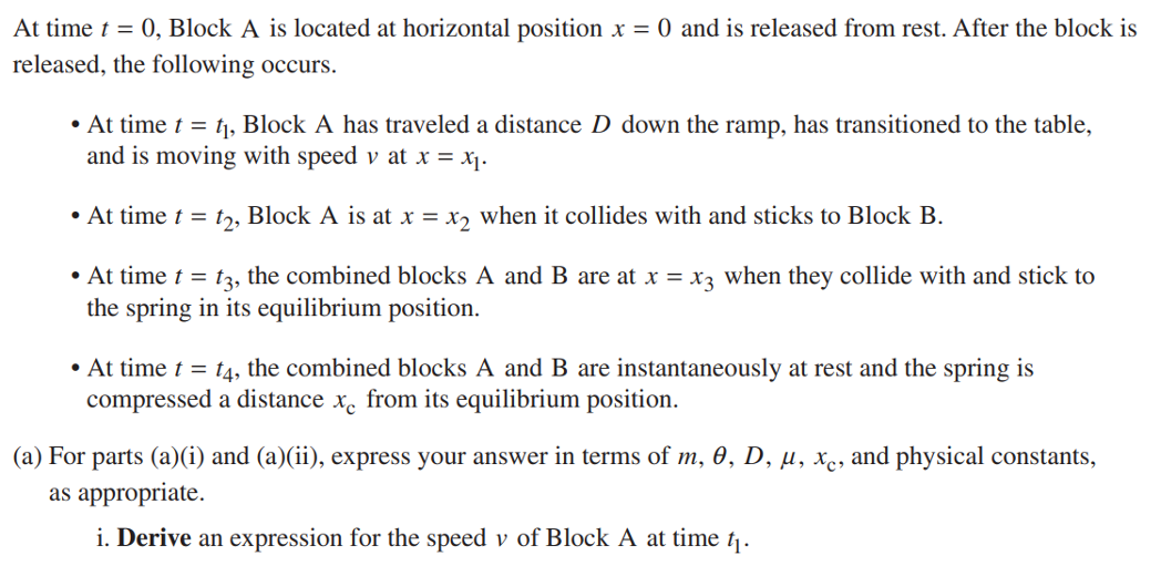 AP 2024北美物理C力学 FRQ解析