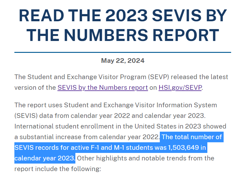 最新！美国官方权威发布《2023在美留学生报告》：最热门的州、学校和专业是...