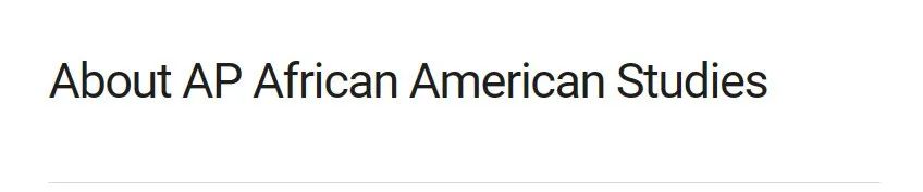 AP | AP African American Studies（非裔美国人研究）考什么？